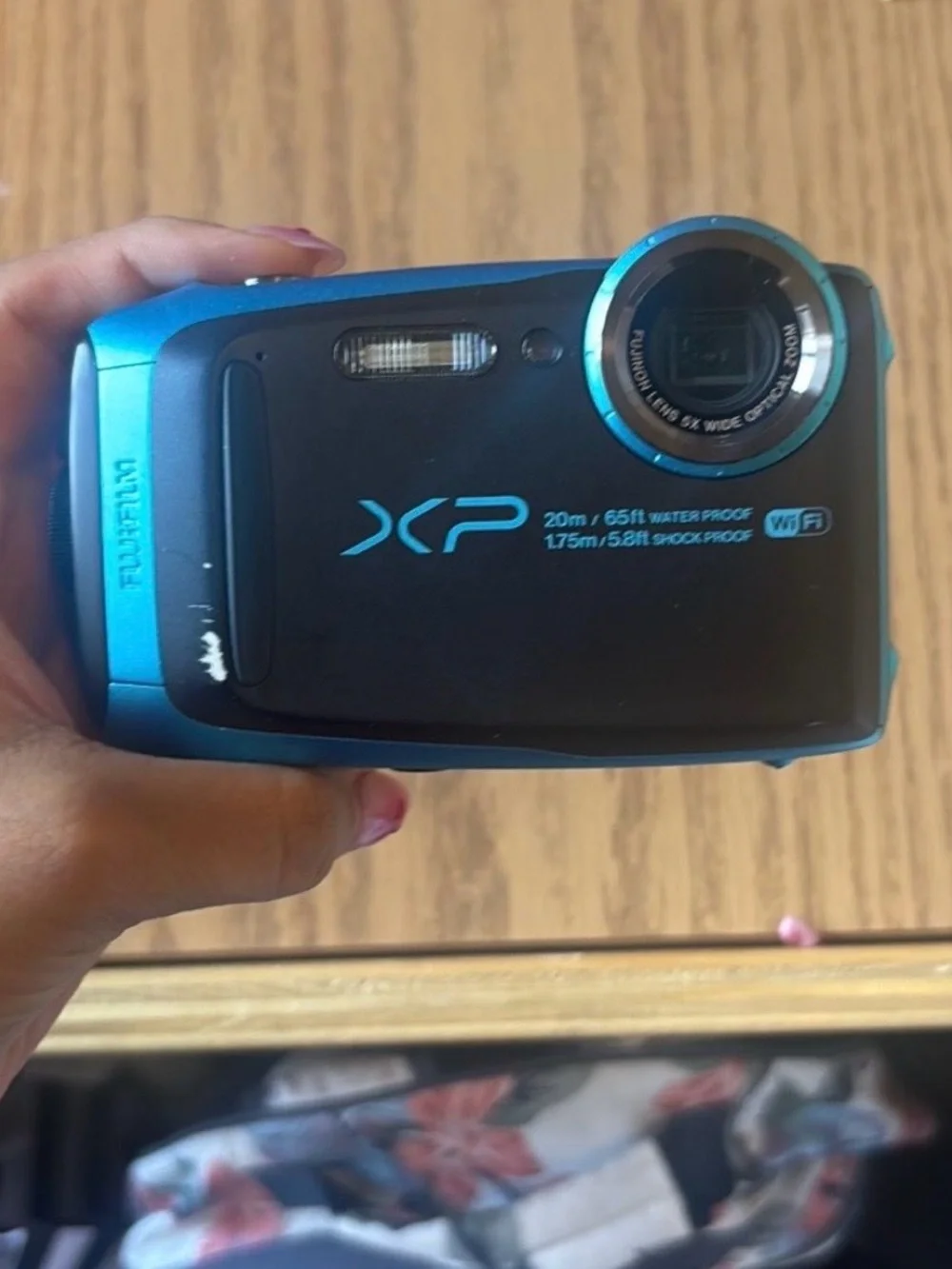 Fujifilm XP Rugged Waterproof Compact Camera in Teal and Black